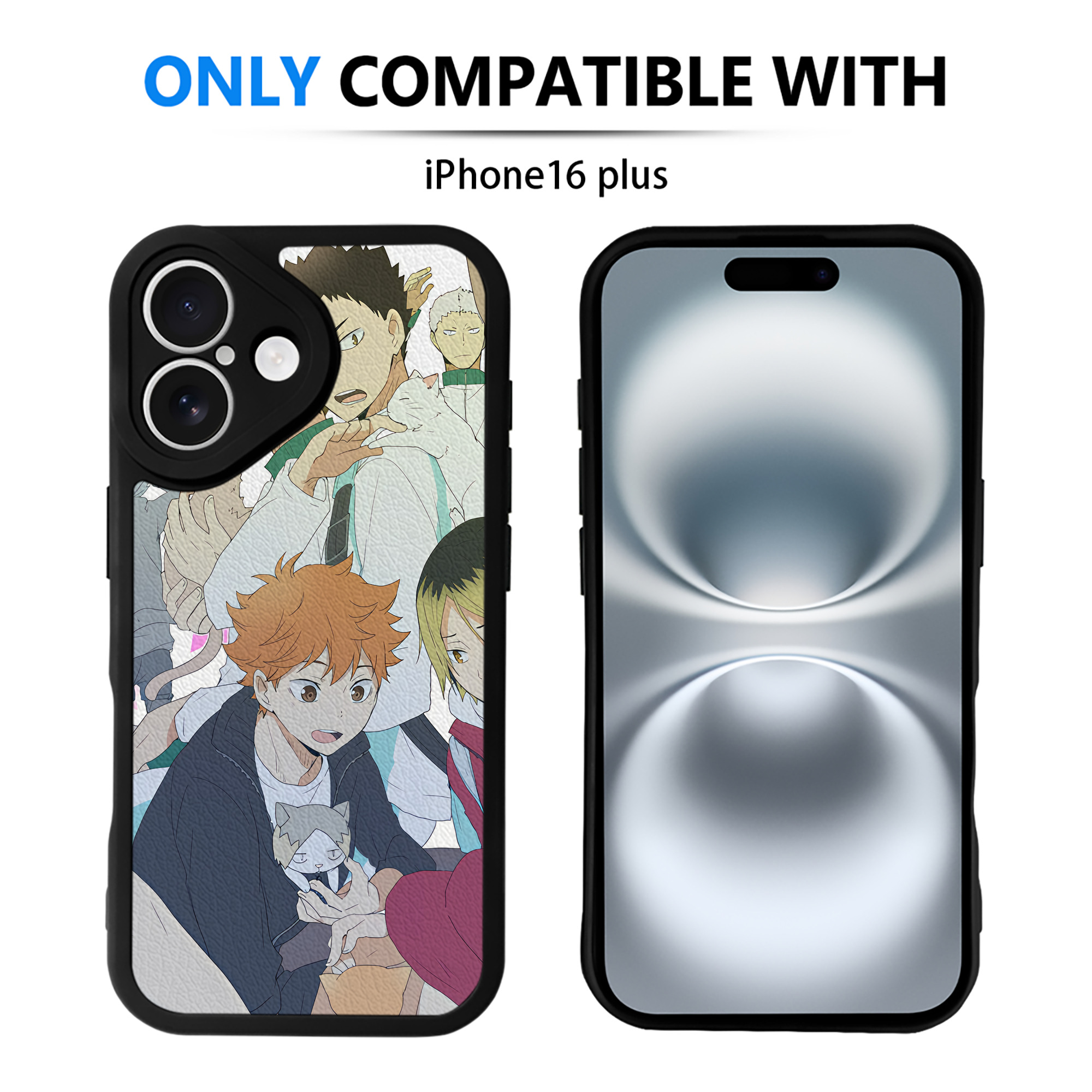 （画像用） ハイキュー!! Haikyu!! 【iPhone 16シリーズ対応】シリコンスマホケース（レザー調） 材質：シリコン